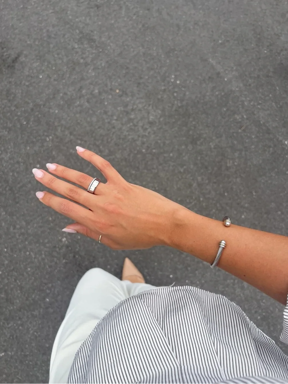 Polished Silver Band Ring - Silver